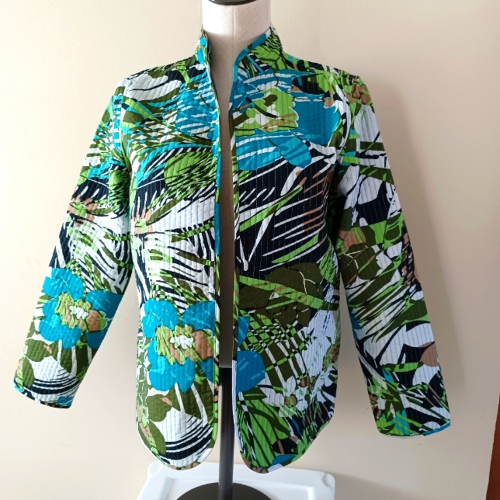 Nomadic Traders Forest & Turquoise Open Front Rev… - image 1